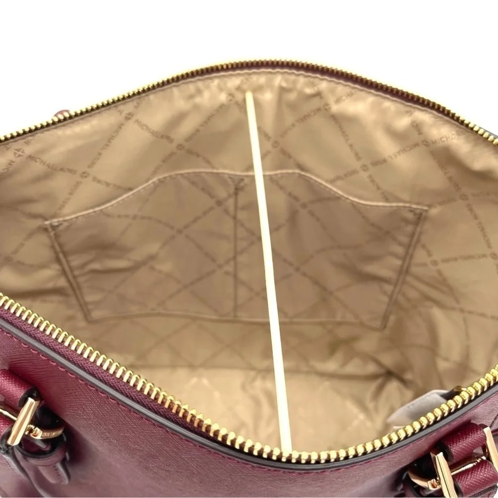 Michael Kors Large Charlotte Tote Bag Dark Cherry